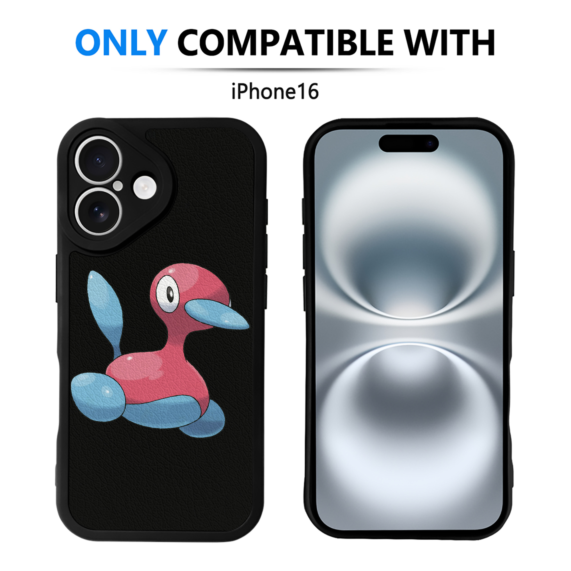 （画像用） ポケットモンスター Pokémon 【iPhone 16シリーズ対応】シリコンスマホケース（レザー調） 材質：シリコン